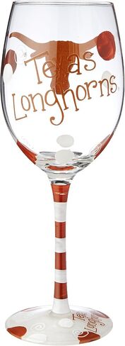 كأس نبيذ Gameday Outfitters NCAA Texas Longhorns Drinkware، مقاس واحد/12 أونصة، متعدد الألوان in Saudi Arabia