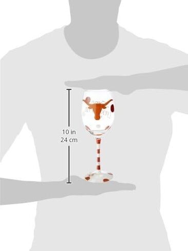 كأس نبيذ Gameday Outfitters NCAA Texas Longhorns Drinkware، مقاس واحد/12 أونصة، متعدد الألوان in Saudi Arabia