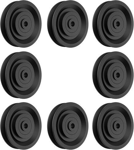 Mixizigoz 90 مم/3.5 بوصة نايلون محمل بكرة استبدال لآلة الكابلات معدات الصالة الرياضية جزء باب المرآب، آلة سميث، قفص الطاقة، محمل حمل 330 رطل، محمل كشط عالمي مقاوم للتآكل in Kuwait