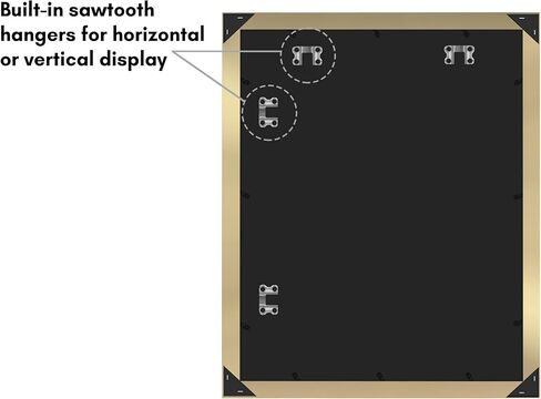 Americanflat 11x14 Picture Frame with Arch-Shaped Mat in Gold - Use as 16x20 Picture Frame Without Mat or 11x14 Frame with Mat - Engineered Wood Photo Frame with Polished Plexiglass Cover in Kuwait