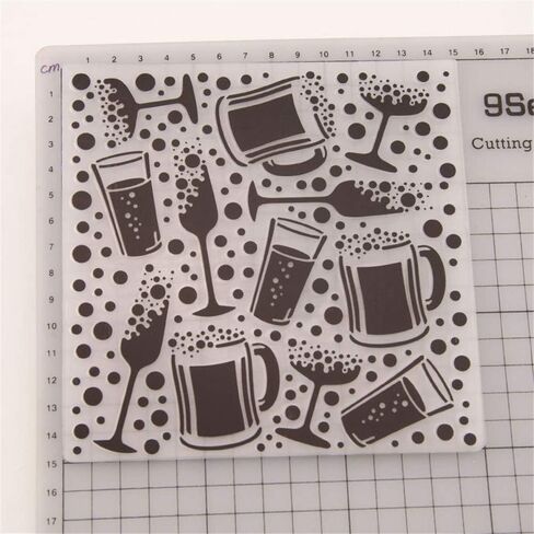 arriettycraft Wine Bottle Beer Background Plastic Embossing Folders for Card Making Journaling Scrapbooking or Paper Crafts Decoration in Saudi Arabia