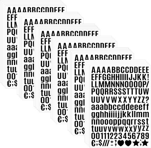 4680 Letter Stickers 30 Sheets Alphabet Stickers 0.5in Vinyl Self-Adhesive Number Alphabet Stickers, Mailbox Numbers Labels DIY Crafts Art Making, Decals for Sign,Notebook (A4,Multiple Colors) in Saudi Arabia