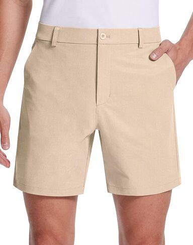 SERAMY Mens Golf Shorts 7 Inch Inseam Flat Front Hybrid Stretch Dress Casual Work Shorts with 5 Pockets Lightweight Quick Dry in Saudi Arabia