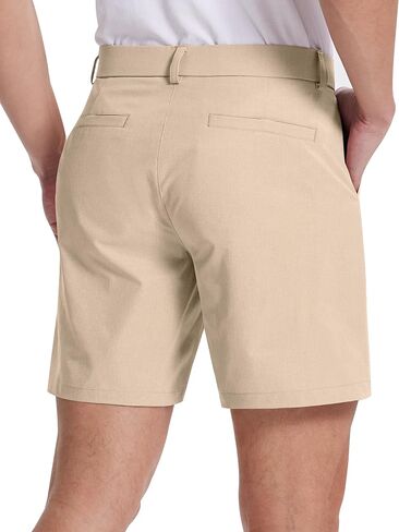 SERAMY Mens Golf Shorts 7 Inch Inseam Flat Front Hybrid Stretch Dress Casual Work Shorts with 5 Pockets Lightweight Quick Dry in Saudi Arabia