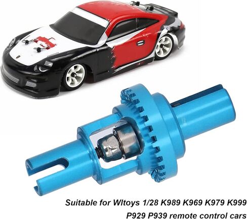 VGEBY RC سيارة الكرة التفاضلية، سبائك الألومنيوم ترقية استبدال الملحقات تناسب Wltoys 1/28 K969 K989 K969 K979 K999 P929 P939 (أزرق فاتح) in Saudi Arabia
