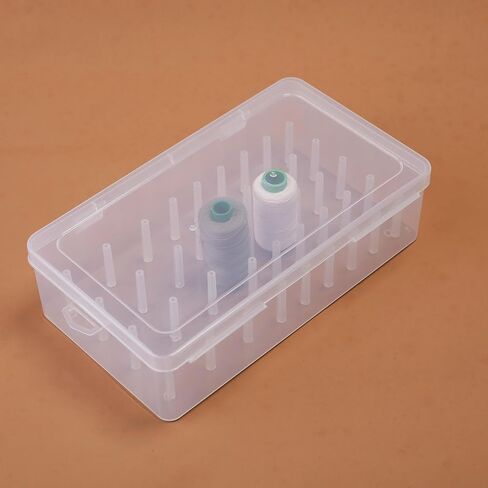 42 Slots Empty Sewing Satchel Organizer Trays - Super Durable Plastic Storage Box Case, Art Embroidery With Holder Bin | Container for Thread Spools & Others Easily Fit Your Crafting Machine Workspace in Saudi Arabia