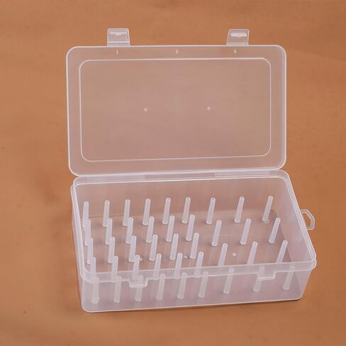 42 Slots Empty Sewing Satchel Organizer Trays - Super Durable Plastic Storage Box Case, Art Embroidery With Holder Bin | Container for Thread Spools & Others Easily Fit Your Crafting Machine Workspace in Saudi Arabia