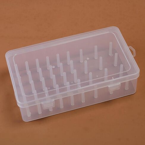 42 Slots Empty Sewing Satchel Organizer Trays - Super Durable Plastic Storage Box Case, Art Embroidery With Holder Bin | Container for Thread Spools & Others Easily Fit Your Crafting Machine Workspace in Saudi Arabia