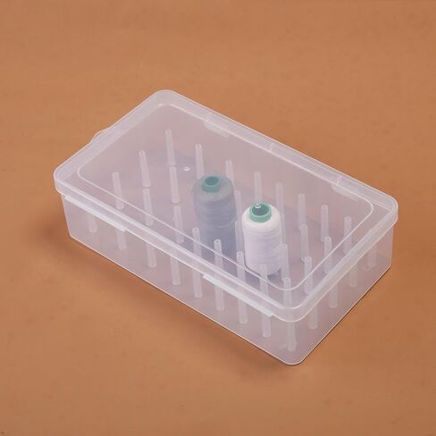 42 Slots Empty Sewing Satchel Organizer Trays - Super Durable Plastic Storage Box Case, Art Embroidery With Holder Bin | Container for Thread Spools & Others Easily Fit Your Crafting Machine Workspace in Saudi Arabia