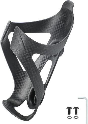 Bike Water Bottle Holder Plastic Carbon Fiber Water Bottle Cage Cages for Road Bikes Mountain Bicycle Water Bottle Cage Drink Cup Holder, 1 Pack - Black in Saudi Arabia