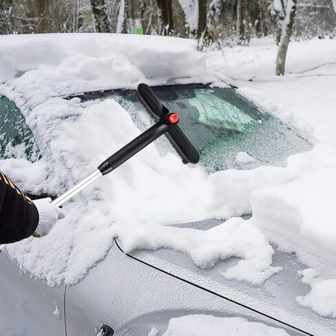 CHANGE MOORE 3-in-1 Ice Scraper and Brush for Car 2Pcs, 24-36.7'' Snow Scraper with Brush Extendable, Snow Brush and Ice Scraper with Foam Grip for SUV,Truck 360° Ratation Snow Brush Head for Car in Saudi Arabia