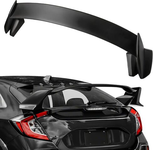 FINDAUTO ABS Car Spoiler Wing Body Kits Type-R Style Fits for 2016-2021 for Honda Civic Hatchback Trunk Lip Spoiler in Saudi Arabia