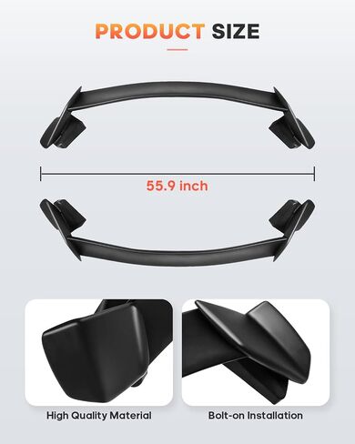 FINDAUTO ABS Car Spoiler Wing Body Kits Type-R Style Fits for 2016-2021 for Honda Civic Hatchback Trunk Lip Spoiler in Saudi Arabia