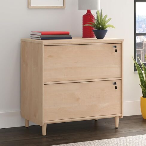 Sauder Clifford Place 2-Drawer Lateral File Cabinet, L: 29.53" x W: 18.5" x H: 30.28", Natural Maple Finish in Saudi Arabia
