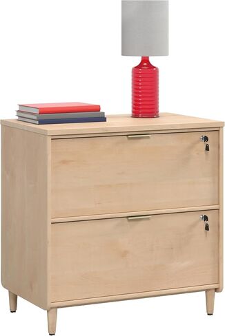 Sauder Clifford Place 2-Drawer Lateral File Cabinet, L: 29.53" x W: 18.5" x H: 30.28", Natural Maple Finish in Saudi Arabia