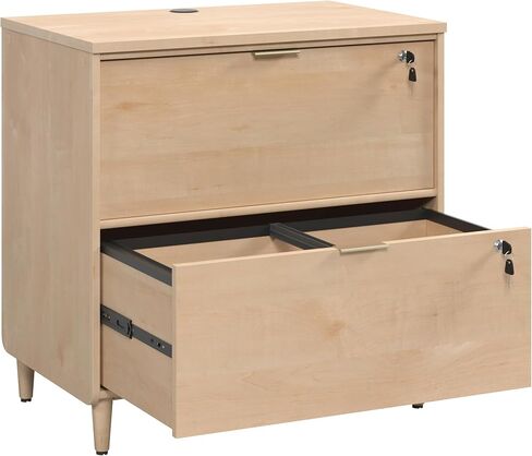 Sauder Clifford Place 2-Drawer Lateral File Cabinet, L: 29.53" x W: 18.5" x H: 30.28", Natural Maple Finish in Saudi Arabia