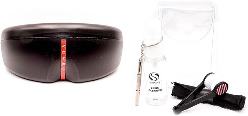 حافظة نظارة شمسية كبيرة باللون الأسود غير اللامع من Prada Sport + حزمة مع مجموعة النظارات الفاخرة eSHADES in Saudi Arabia