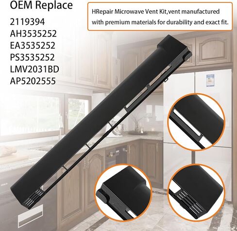 Microwave Vent Kit for LMV2031ST LMHM2237BD LMV2031BD LMVM2033ST LMH2235ST LMHM2237ST, Replacement LG MDX61912701 Microwave Oven Top Vent Grille in Saudi Arabia