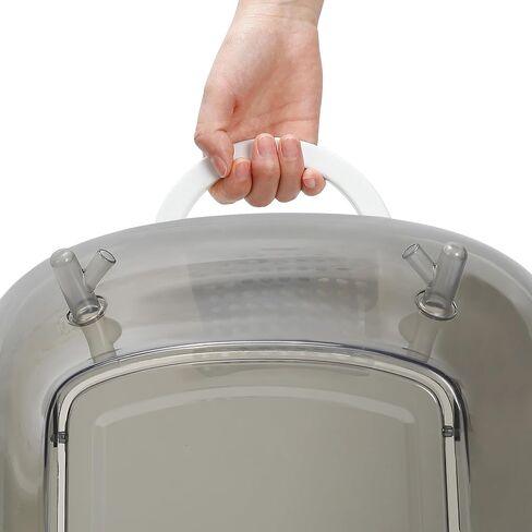 Cat Litter Box Enclosure, Sifting Cat Litter Tray with Shield and Scoop, Hooded Kitty Litter Pan with Lid for Pine Pellets Transparent Cover in Kuwait