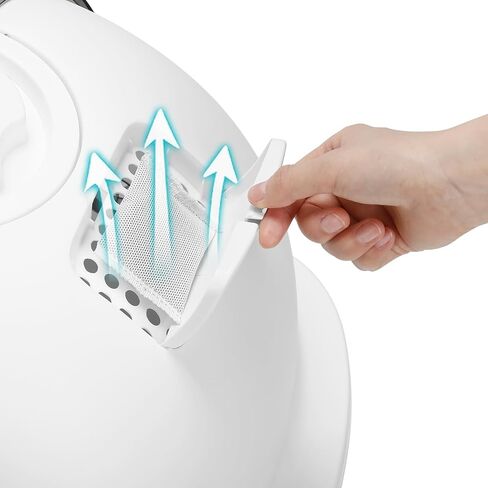 Cat Litter Box Enclosure, Sifting Cat Litter Tray with Shield and Scoop, Hooded Kitty Litter Pan with Lid for Pine Pellets Transparent Cover in Kuwait