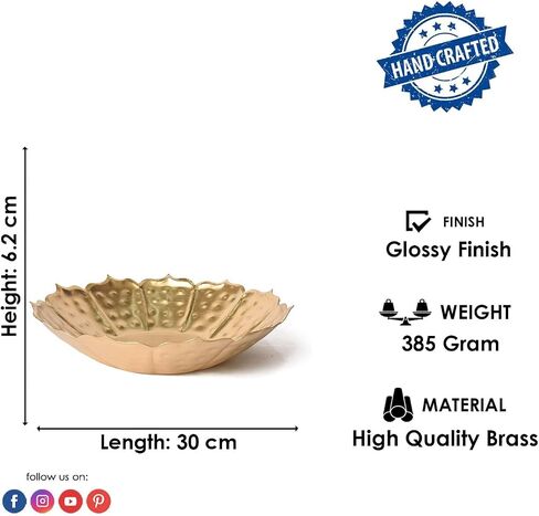 Satvik 13 Inch Metal Lotus Shape Urli With 12 Pc Multicolor Reflecting Diya Festive Diwali Decorations Housewarming Items Handcrafted Bowl for Floating Flowers Tea Light for Home, Spa, Office & Table in Saudi Arabia