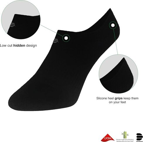 4 أزواج من جوارب DuraSocks بدون عرض من قطن الخيزران للنساء والرجال بدون خياطة وخالية من الروائح in Saudi Arabia
