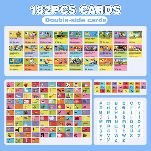 Joyreal Alphabet Learning Pocket Chart, Alphabet Wall Chart for Toddlers 1-3, Handwriting Practice Letter Tracing Circle Time Learning Center for Classroom, Preschool Classroom Must Haves XL35x 27" in Kuwait