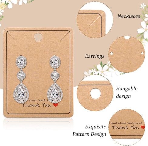 1200 Pcs Earring Card Set, Including 300 Pcs Earring Display Cards, 600 Pcs Earring Backs, 300 Pcs Self Sealing Jewelry Packaging Bags for Earrings Necklace Jewelry, 2.56 x 1.97 Inches in Saudi Arabia