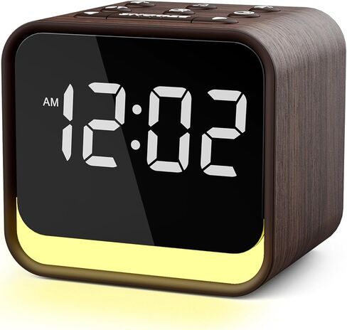 جهاز صوت ضوضاء بيضاء من ريتشر مع ساعة منبه رقمية لغرف النوم، مكبر صوت بلوتوث، شاشة LED قابلة للتعتيم، 24 صوتًا مهدئًا لأصوات طبيعة المطر والمحيط، آلة ضوضاء بنية للنوم in Kuwait