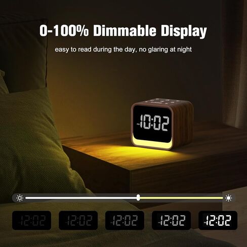 جهاز صوت ضوضاء بيضاء من ريتشر مع ساعة منبه رقمية لغرف النوم، مكبر صوت بلوتوث، شاشة LED قابلة للتعتيم، 24 صوتًا مهدئًا لأصوات طبيعة المطر والمحيط، آلة ضوضاء بنية للنوم in Kuwait