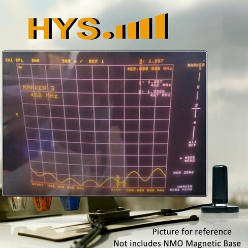 HYS 462 ميجا هرتز - 467 ميجا هرتز هوائي UHF منخفض النطاق NMO GMRS، هوائي منخفض المستوى كابل محوري سقف جبل هوائي مع NMO إلى UHF PL259، W13'/حوالي 4m RG-58U لراديو الهواة 460-470 ميجا هرتز in Saudi Arabia