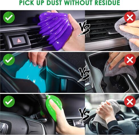 جل تنظيف بيدي للسيارة: 5 عبوات من جل التنظيف الداخلي للوحة المفاتيح المعجون، جل تنظيف الغبار الوحل عالي الكفاءة وقابل لإعادة الاستخدام، طين إزالة الكمبيوتر المحمول العالمي in Kuwait