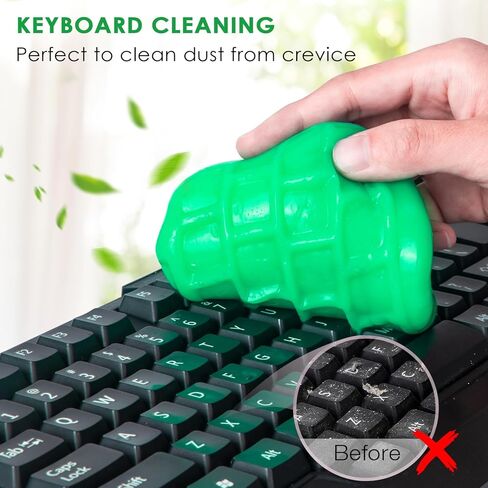 جل تنظيف بيدي للسيارة: 5 عبوات من جل التنظيف الداخلي للوحة المفاتيح المعجون، جل تنظيف الغبار الوحل عالي الكفاءة وقابل لإعادة الاستخدام، طين إزالة الكمبيوتر المحمول العالمي in Kuwait
