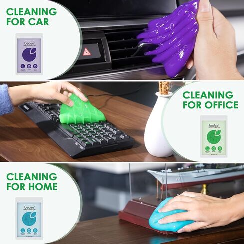جل تنظيف بيدي للسيارة: 5 عبوات من جل التنظيف الداخلي للوحة المفاتيح المعجون، جل تنظيف الغبار الوحل عالي الكفاءة وقابل لإعادة الاستخدام، طين إزالة الكمبيوتر المحمول العالمي in Kuwait