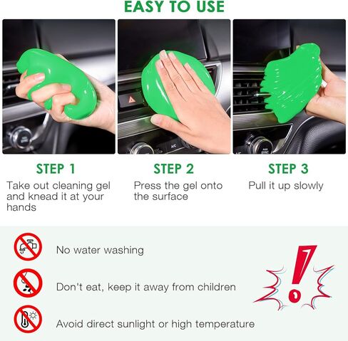 جل تنظيف بيدي للسيارة: 5 عبوات من جل التنظيف الداخلي للوحة المفاتيح المعجون، جل تنظيف الغبار الوحل عالي الكفاءة وقابل لإعادة الاستخدام، طين إزالة الكمبيوتر المحمول العالمي in Kuwait