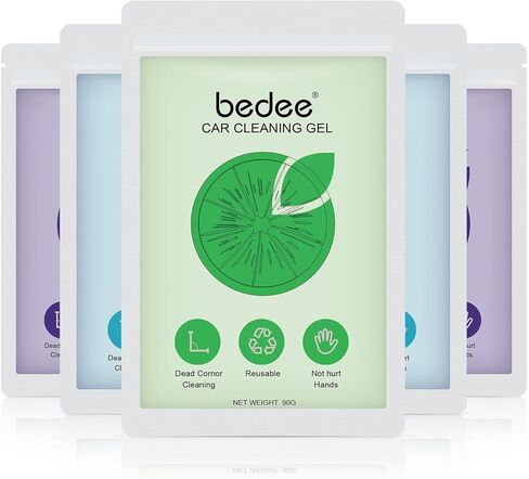جل تنظيف بيدي للسيارة: 5 عبوات من جل التنظيف الداخلي للوحة المفاتيح المعجون، جل تنظيف الغبار الوحل عالي الكفاءة وقابل لإعادة الاستخدام، طين إزالة الكمبيوتر المحمول العالمي in Kuwait