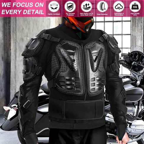 سترة رياضية لكامل الجسم للدراجة النارية من Ediors® Pro Street Motocross ATV Titan (متوسط) in Kuwait