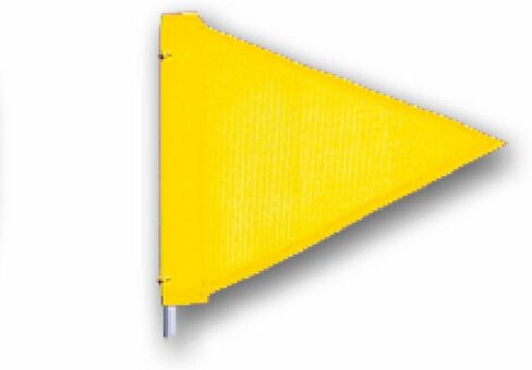 منتجات السلامة الصناعية من Checkers، علم أمان مثلث Flagstaff FST، الطول الإجمالي 30.48 سم، العرض الإجمالي 22.86 سم، أصفر (عبوة من قطعة واحدة) in Kuwait