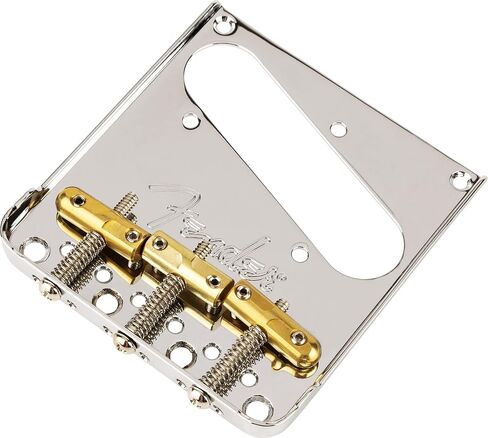 Fender 3 Top-Load/String-Through Tele Compensated Brass “Bullet" Saddles Electric Guitar Bridge (0990808000) in Saudi Arabia