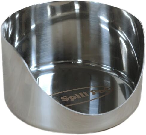 Non Spill Pot Pet Bowl Spill Prevention Lightweight Stainless Steel No Skid Made in Japan Craftsmanship in Saudi Arabia