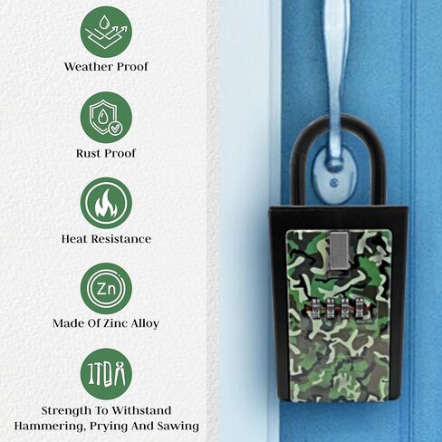 سلسلة صناديق القفل الميكانيكية NU-SET: تخزين البطاقات، تخزين المفاتيح، تخزين المفاتيح للسكن، العقارات المؤجرة، المكتب التجاري، أمن الفناء، مجتمع ركوب الأمواج، لمسة نهائية مطلية بمسحوق أسود، عبوة واحدة in Kuwait