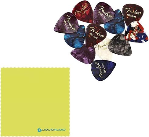EMG JH James Hetfield Signature Guitar Pickup Set Black Brushed Chrome Bundle w/ 12x Fender Guitar Picks, and Liquid Audio Polishing Cloth in Saudi Arabia