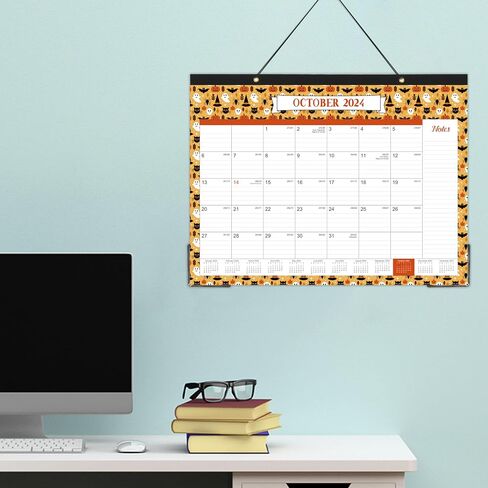 2024-2025 Desk Calendar - Large Desk Calendar 2024-2025, 22" x 17", Jul. 2024 - Dec. 2025, 18 Months Planning, Large Ruled Blocks, Tear Off Design, 2 Corner Protectors & 2 Hanging Hooks in Saudi Arabia