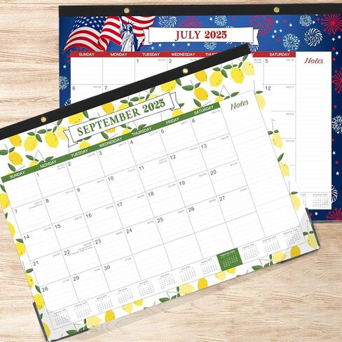 2024-2025 Desk Calendar - Large Desk Calendar 2024-2025, 22" x 17", Jul. 2024 - Dec. 2025, 18 Months Planning, Large Ruled Blocks, Tear Off Design, 2 Corner Protectors & 2 Hanging Hooks in Saudi Arabia