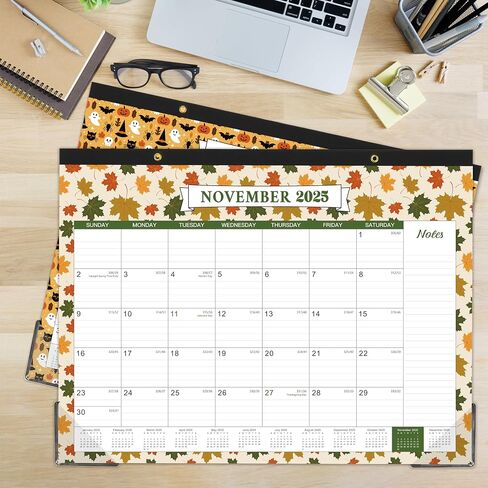 2024-2025 Desk Calendar - Large Desk Calendar 2024-2025, 22" x 17", Jul. 2024 - Dec. 2025, 18 Months Planning, Large Ruled Blocks, Tear Off Design, 2 Corner Protectors & 2 Hanging Hooks in Saudi Arabia