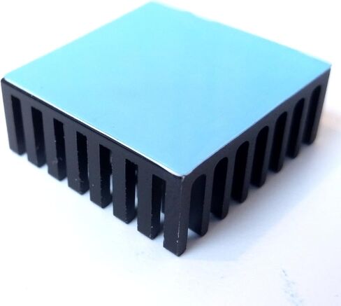 Easycargo 10pcs 25mm Heatsink Kit 25x25x10mm + 3M 8810 Thermal Conductive Adhesive Tape, Cooler Aluminum Heat Sinks for Cooling Raspberry Pi 4 GPU IC Chips LED (25mmx25mmx10mm) in Saudi Arabia