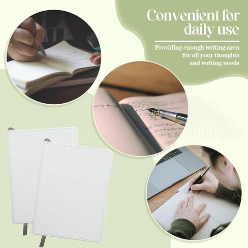 Zonon 4 Pcs Sublimation Journal Blank Notebooks A6 A5 A4 190 Pages Thick Faux Leather Notebooks Sublimation Notebooks Leather Sublimation Journal for School Office Supplies (8.3 x 6 Inch, A5) in Saudi Arabia