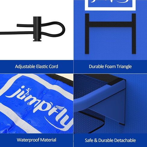 طوق كرة السلة Jumpfly Trampoline - ملحق طوق كرة السلة Trampoline مع حاوية، 2 كرة سلة صغيرة ومضخة واحدة - مواد ناعمة وحافة قابلة للفصل للغطس الآمن in Kuwait