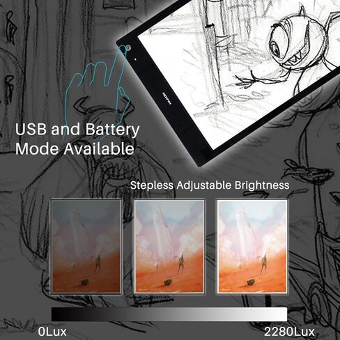 HUION LB4 Light Box Wireless Battery Powered Ultra Thin Portable A4 Size LED Light - 12.6x9 بوصة in Kuwait