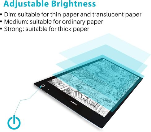 HUION LB4 Light Box Wireless Battery Powered Ultra Thin Portable A4 Size LED Light - 12.6x9 بوصة in Kuwait